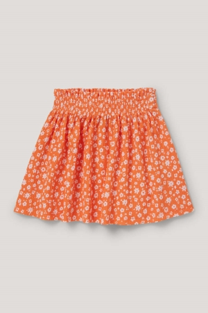 Saias C&A Floral Menina Laranja | 23617AFVY