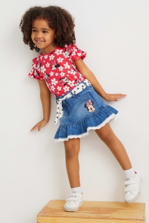 Saias C&A Minnie Mouse Denim Menina Azuis | 68439YRXG