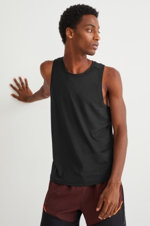 Tops C&A Active Masculino Pretas | 15682DWBO