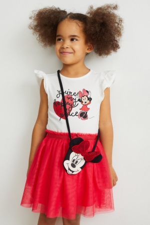 Vestidos C&A Minnie Mouse Set And Bag 2 Piece Menina Rosa | 64159ZXEH