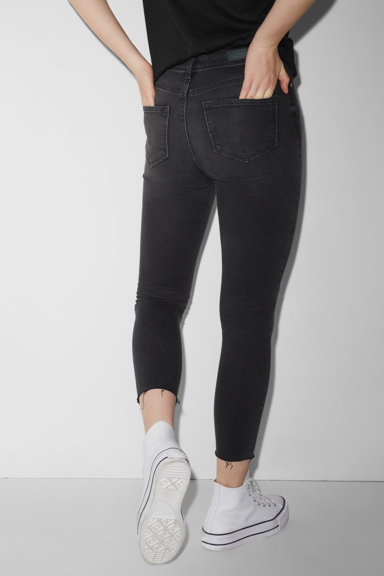 Calça Jeans C&A Clockhouse Magro Super High Cintura Recycled Feminino Pretas | 16895YULM