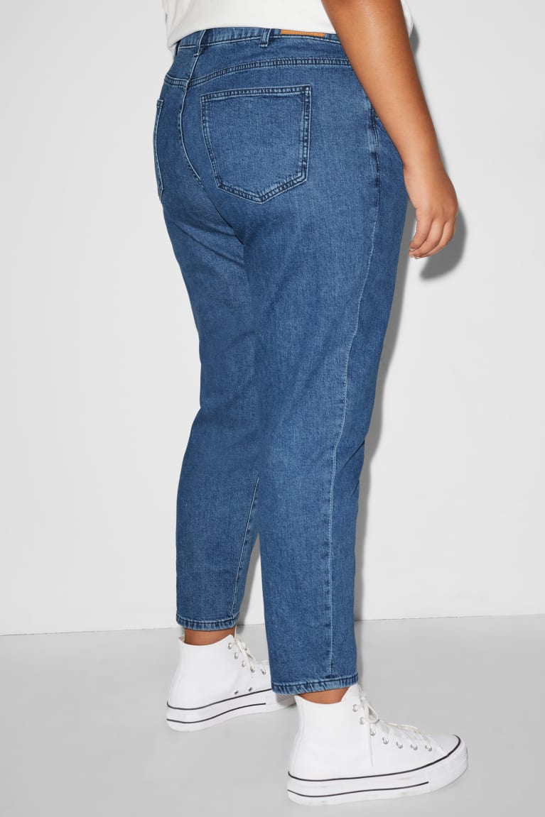 Calça Jeans C&A Clockhouse Mom High Cintura Feminino Azuis | 59083WLER