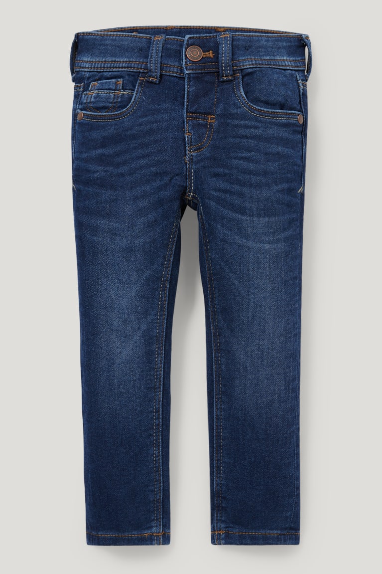 Calça Jeans C&A Magro Jog Denim Organic Algodão Menino Azuis Azuis Escuro | 17329PBGV