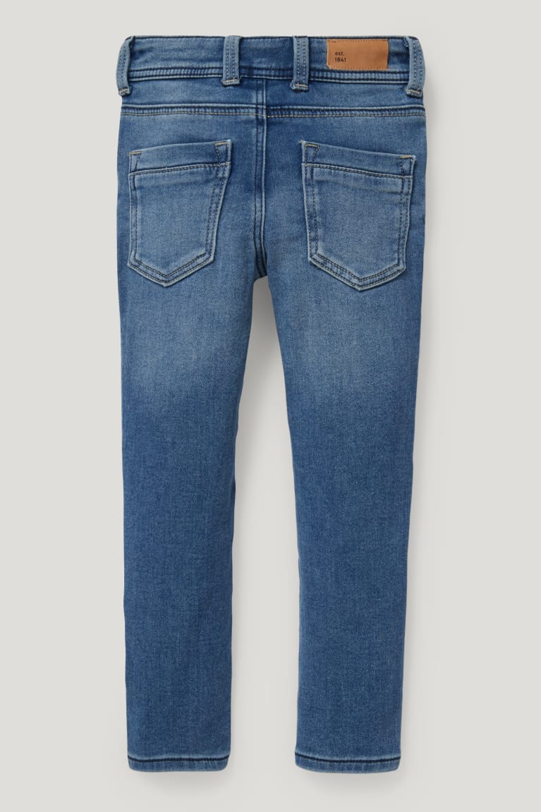 Calça Jeans C&A Magro Organic Algodão Menino Azuis Luz Azuis | 23794QNBP