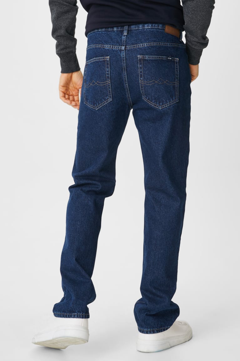 Calça Jeans C&A Regular Recycled Masculino Azuis Azuis Escuro | 16395AWVL