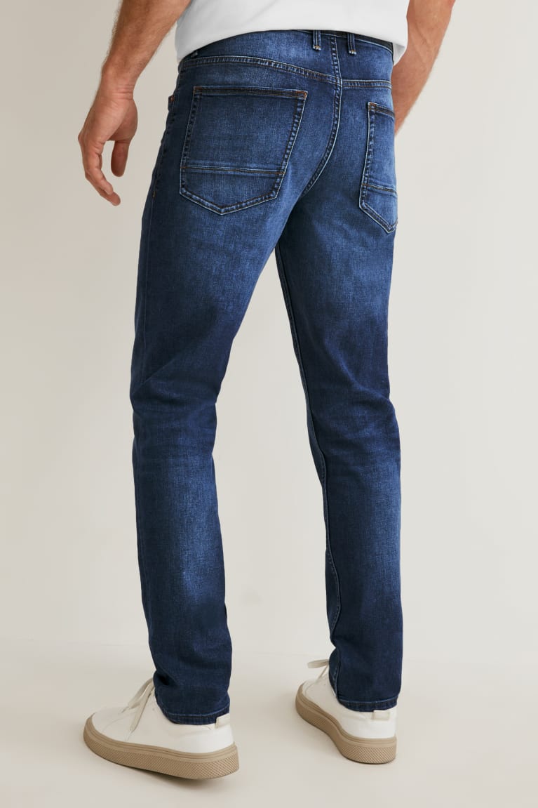 Calça Jeans C&A Slim Coolmax® Ecomade Lycra® Masculino Azuis Azuis Escuro | 07459KHVR