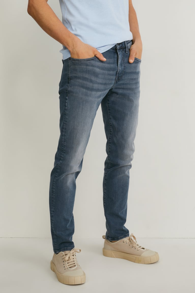 Calça Jeans C&A Slim Lycra® Masculino Azuis | 67981PFNR