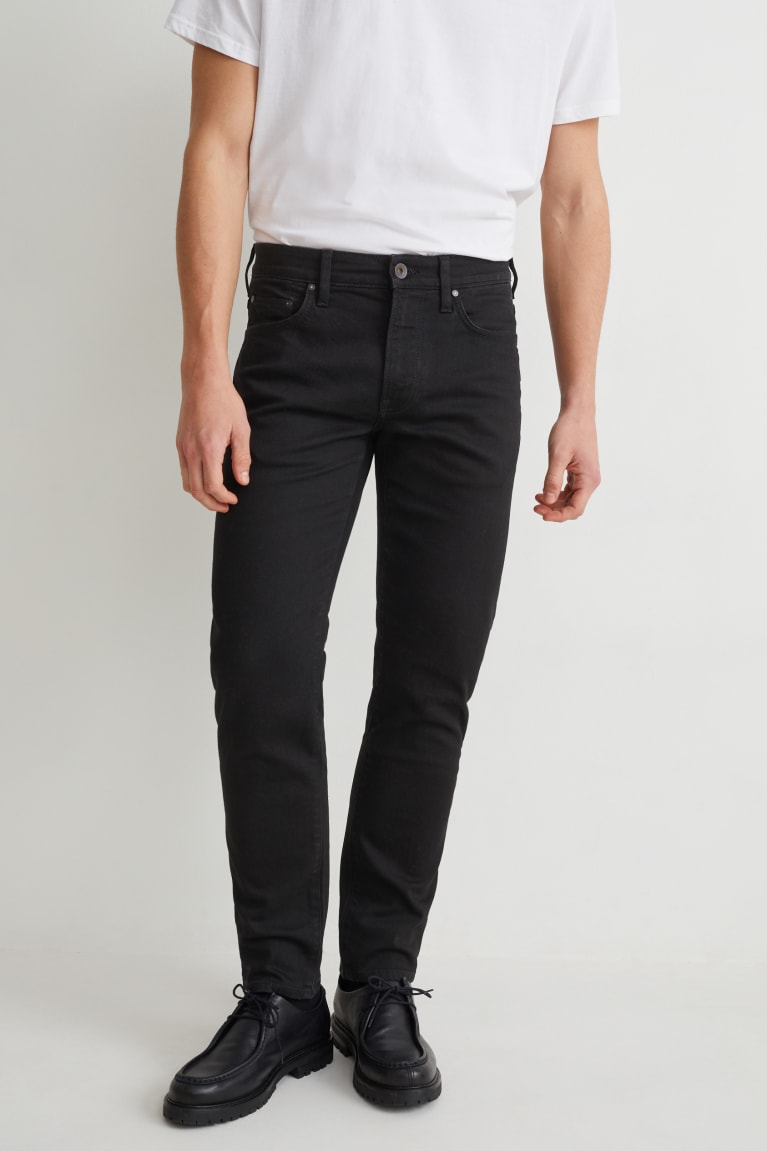 Calça Jeans C&A Slim Lycra® With Recycled Algodão Masculino Pretas | 27013AESY