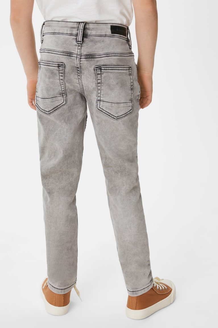 Calça Jeans C&A Slim Organic Algodão Menino Cinzentas | 12534KHEZ