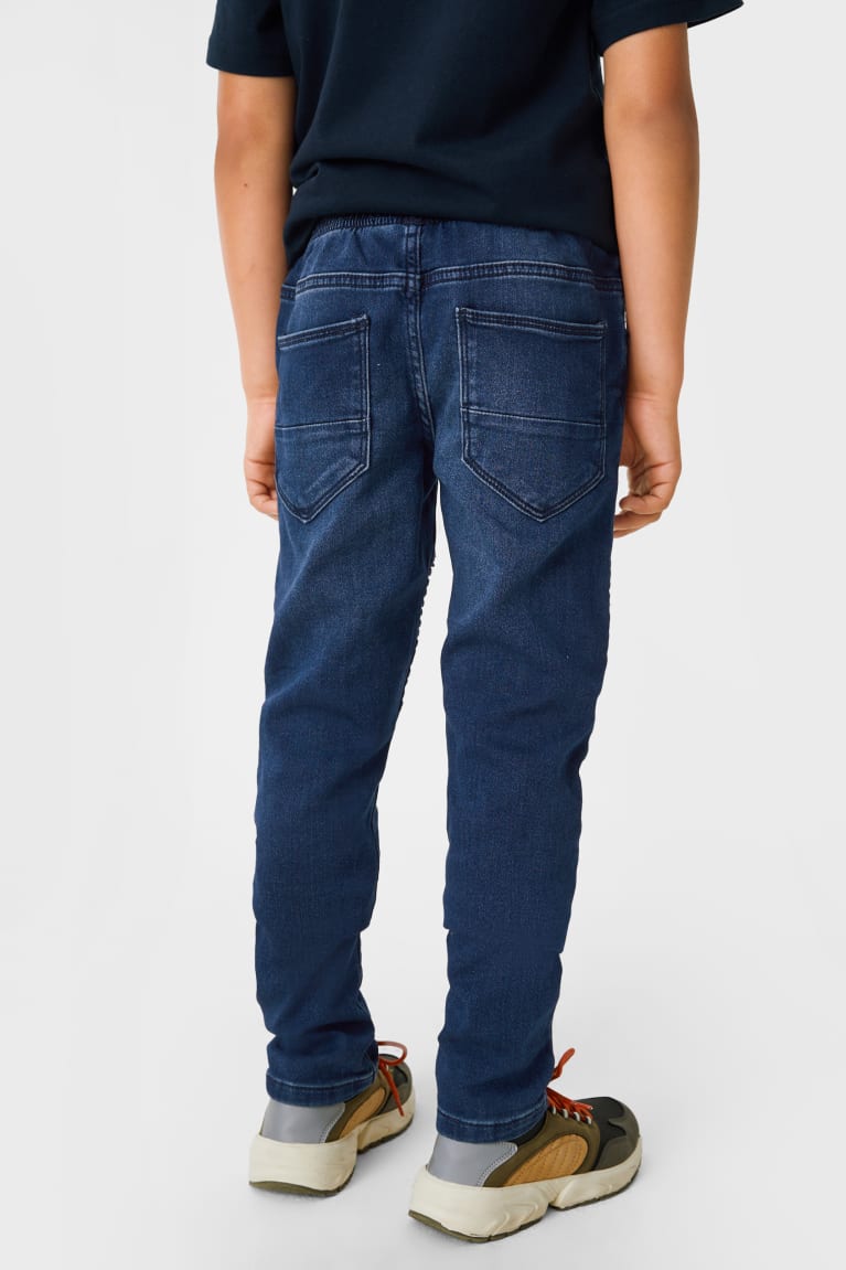 Calça Jeans C&A Tapered Organic Algodão Menino Azuis | 72385BFZA