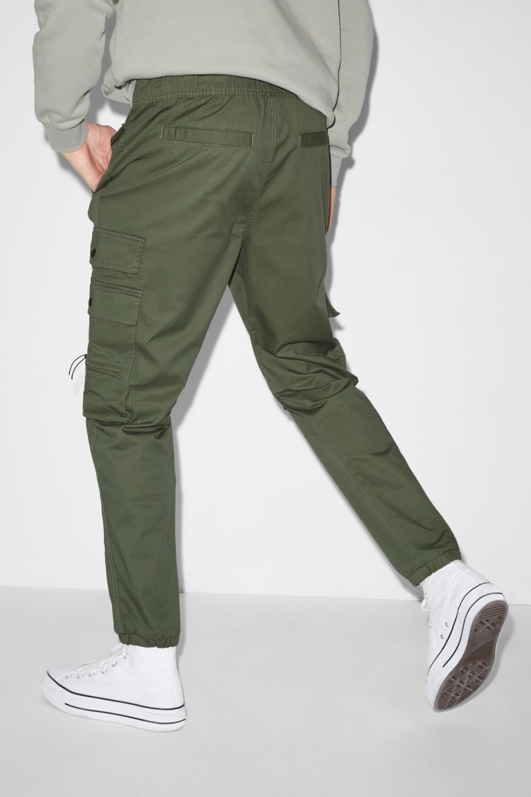 Calças C&A Cargo Slim Fit Masculino Verdes | 42097HVUA