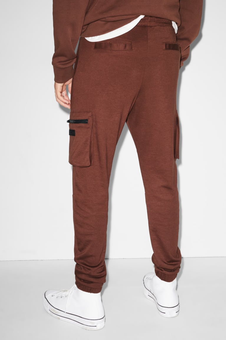 Calças C&A Clockhouse Cargo Joggers Masculino Marrom | 84590MBWY