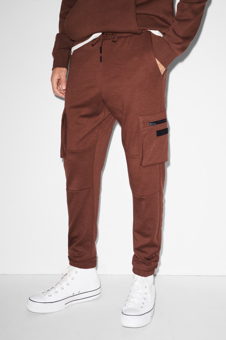 Calças C&A Clockhouse Cargo Joggers Masculino Marrom | 84590MBWY