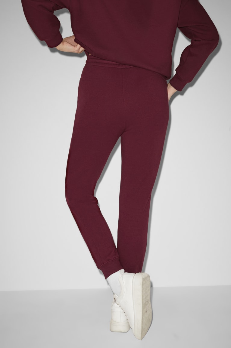 Calças C&A Clockhouse Joggers Feminino Bordeaux | 61485YLSX