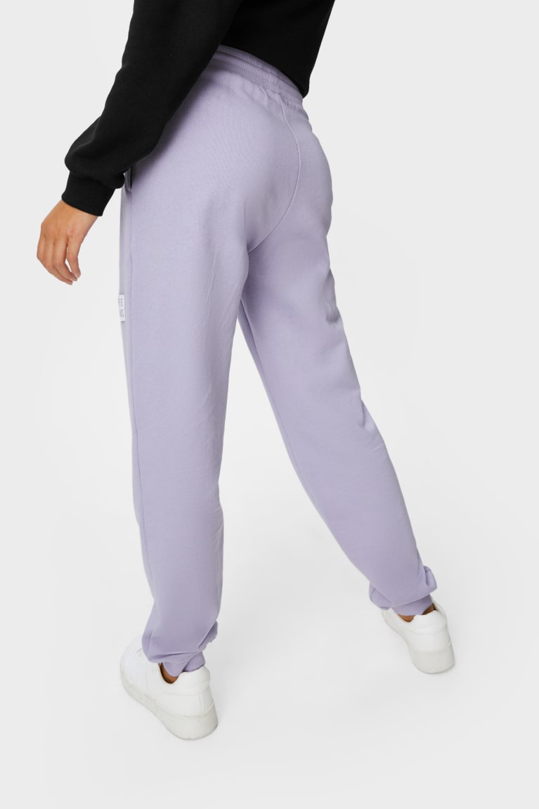 Calças C&A Clockhouse Joggers Feminino Luz Roxo | 07981BQZI