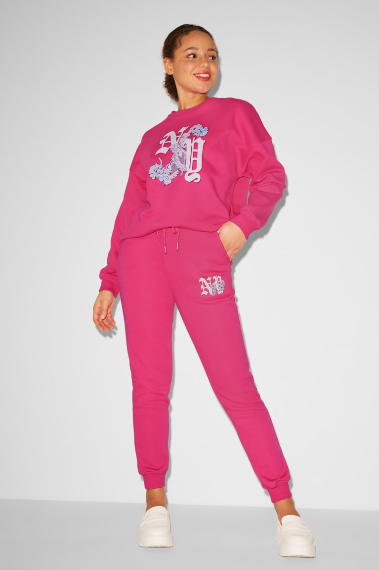 Calças C&A Clockhouse Joggers Feminino Rosa | 87160KFNP