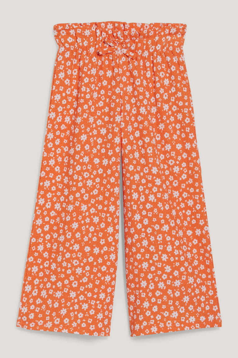 Calças C&A Cloth Floral Menina Laranja | 12079GLXF