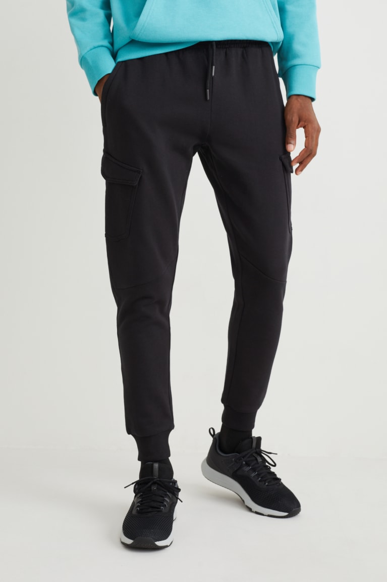 Calças C&A Joggers Masculino Pretas | 82945LYAB