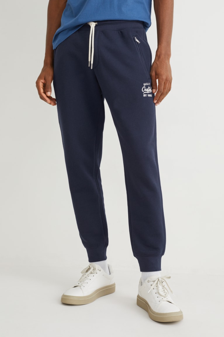 Calças C&A Joggers With Recycled Polyester Masculino Azuis Escuro | 26938LOTQ