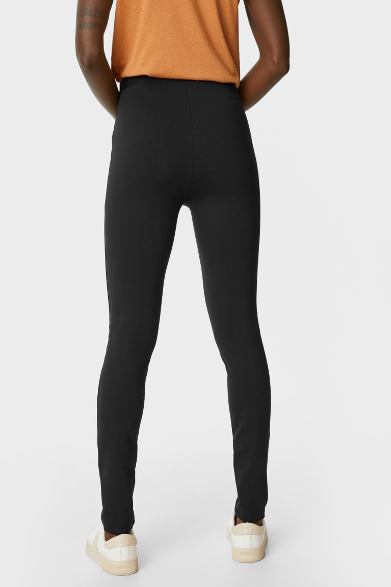 Calças C&A Leggings Feminino Pretas | 30876WCEQ