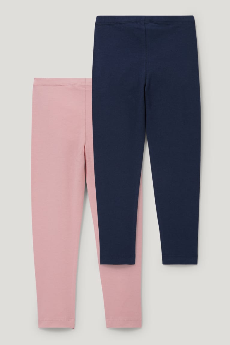 Calças C&A Multipack Of 2 Leggings Menina Azuis Escuro | 34701EWOS