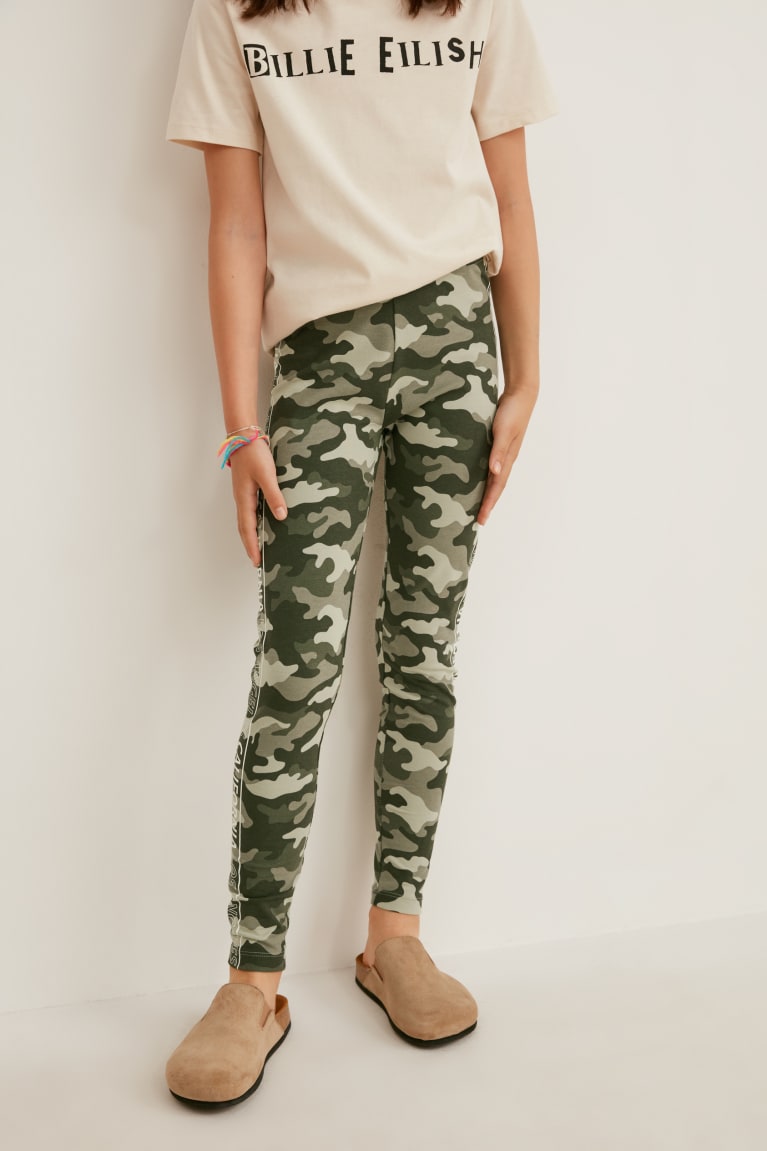 Calças C&A Multipack Of 2 Leggings Menina Camouflage | 67340SQEK