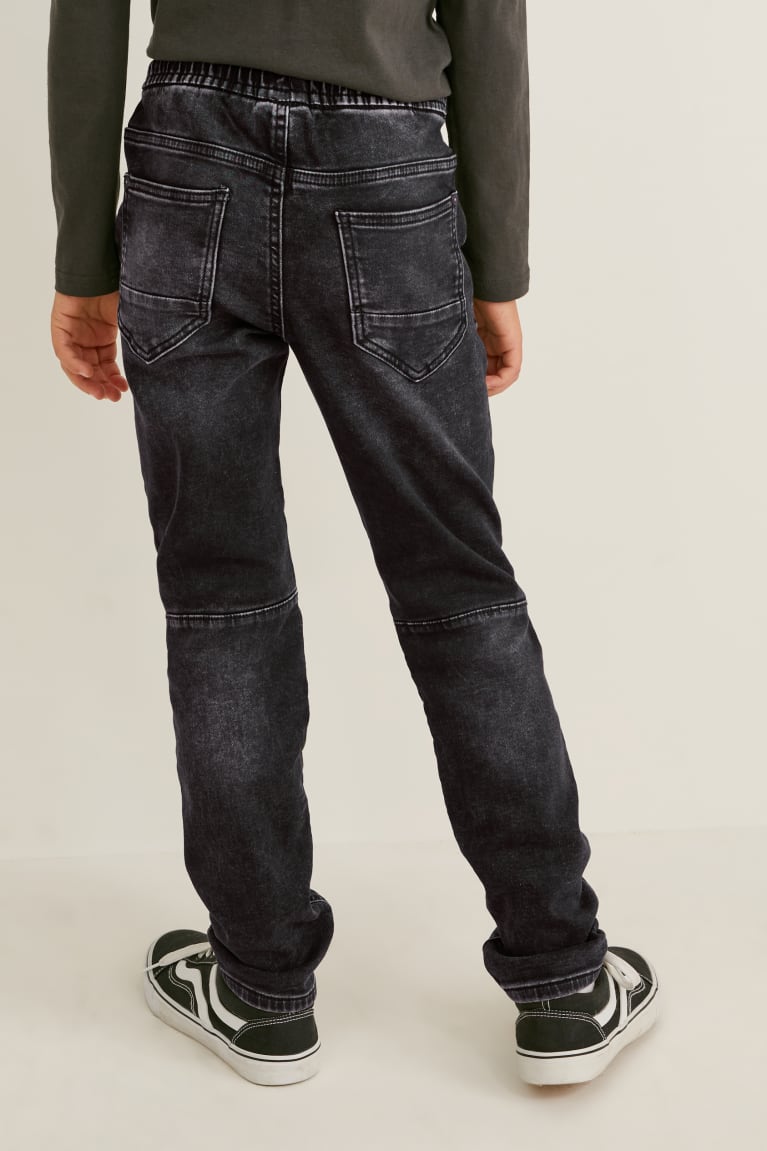 Calças C&A Slim Jog Denim Menino Cinzentas Escuro | 82769BPTC