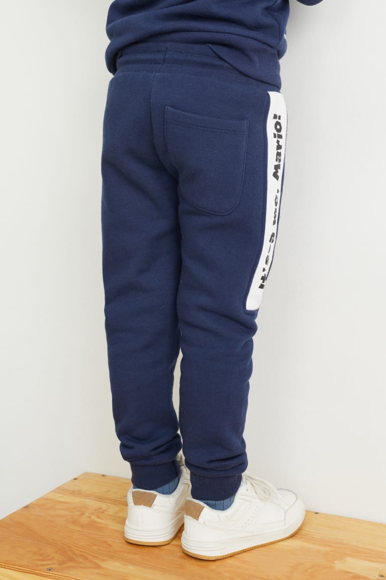 Calças C&A Super Mario Joggers Menino Azuis Escuro | 32895BOWQ