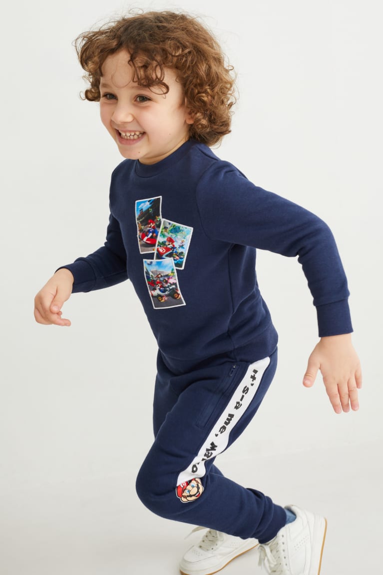 Calças C&A Super Mario Joggers Menino Azuis Escuro | 32895BOWQ