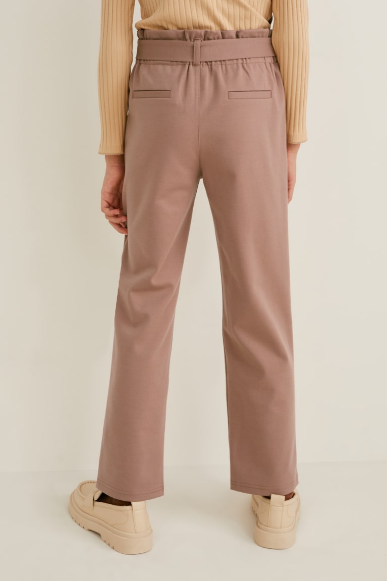 Calças C&A Trousers Menina Marrom | 60728ILSM