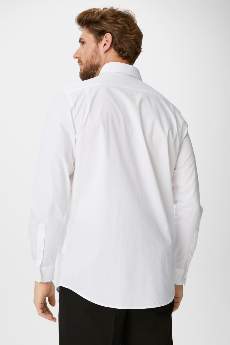 Camisas C&A Business Regular Fit Kent Collar Masculino Branco | 04836WYQU