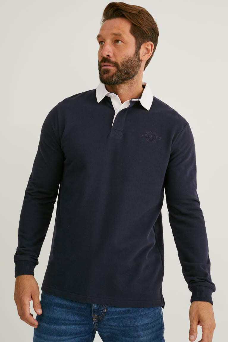 Camisas C&A Polo Masculino Azuis Escuro | 29673DTJB