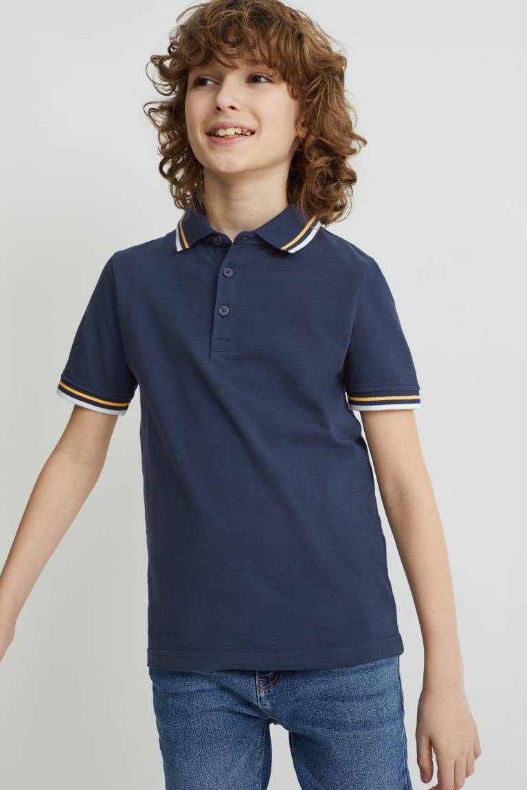 Camisas C&A Polo Menino Azuis Escuro | 31856UDPW