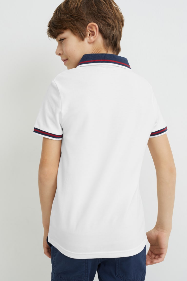 Camisas C&A Polo Menino Branco | 09832REIB