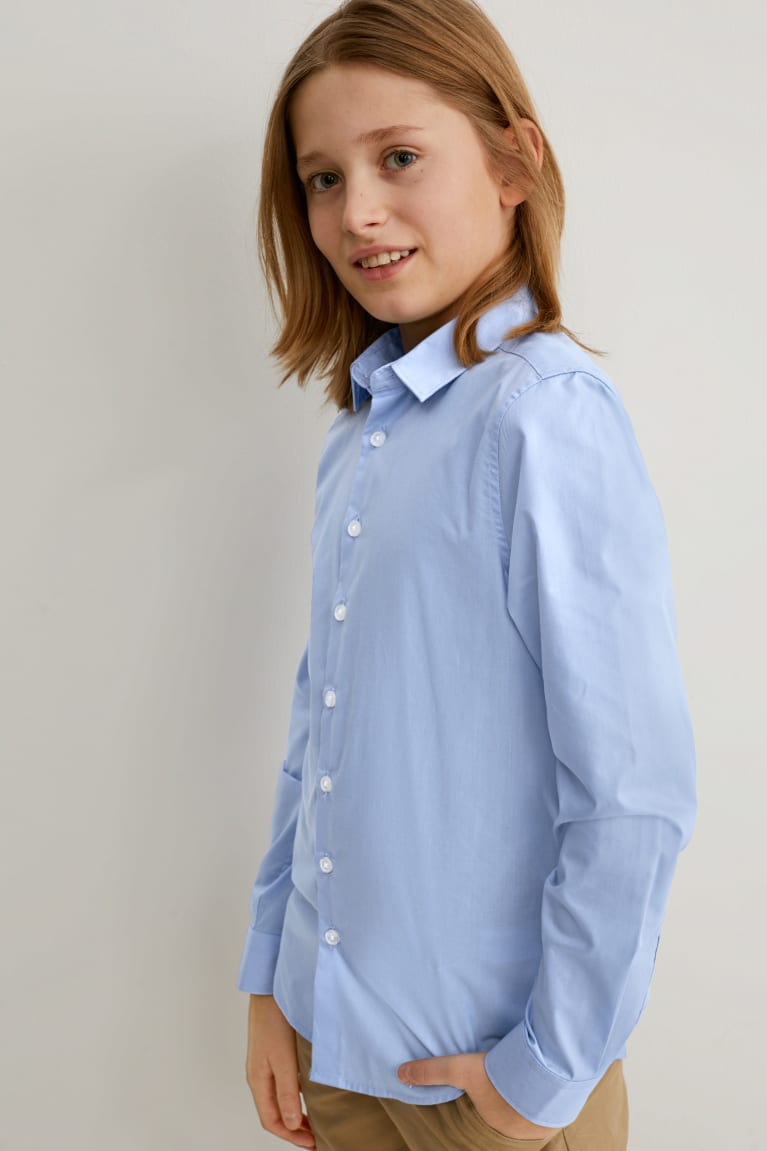 Camisas C&A Recycled Menino Luz Azuis | 72984FJRS