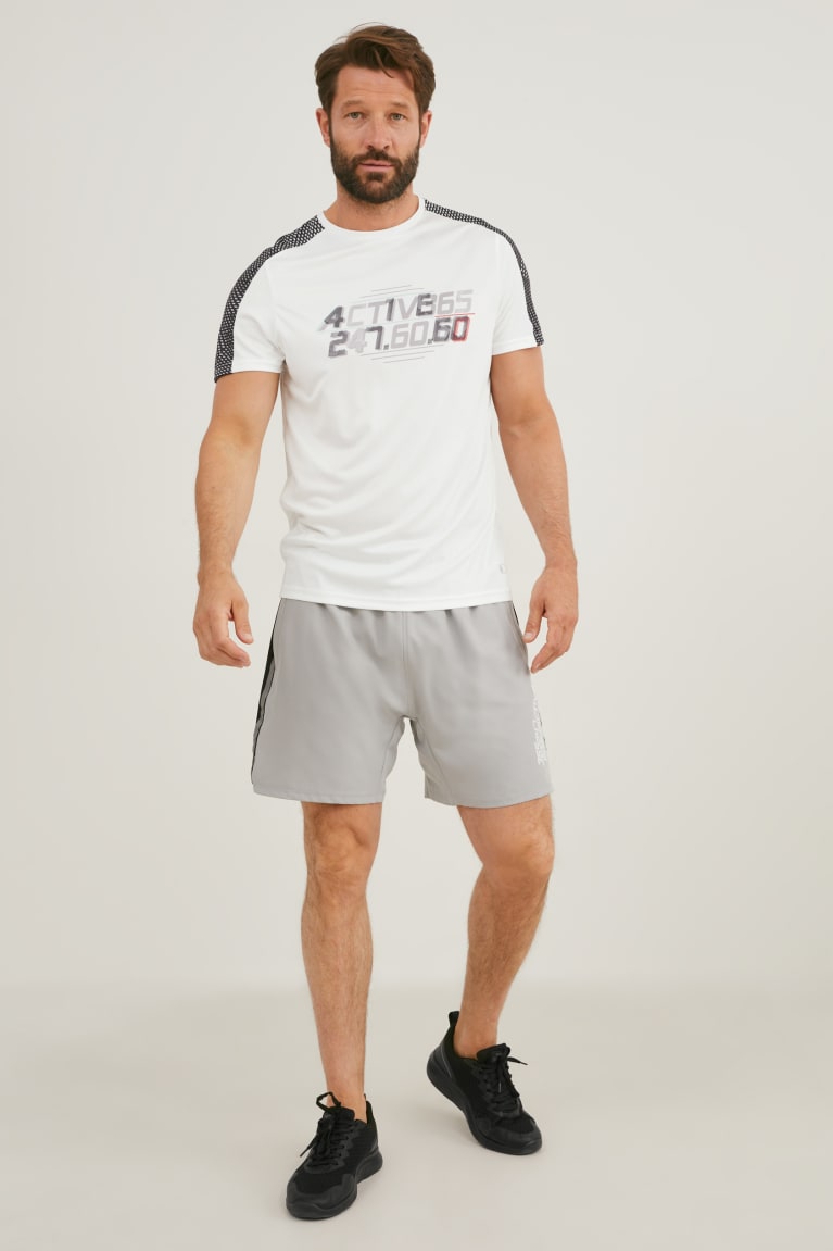 Camiseta C&A Active Masculino Branco | 62375GBLO