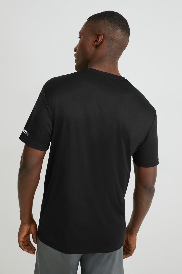 Camiseta C&A Active Masculino Pretas | 74053FRBZ