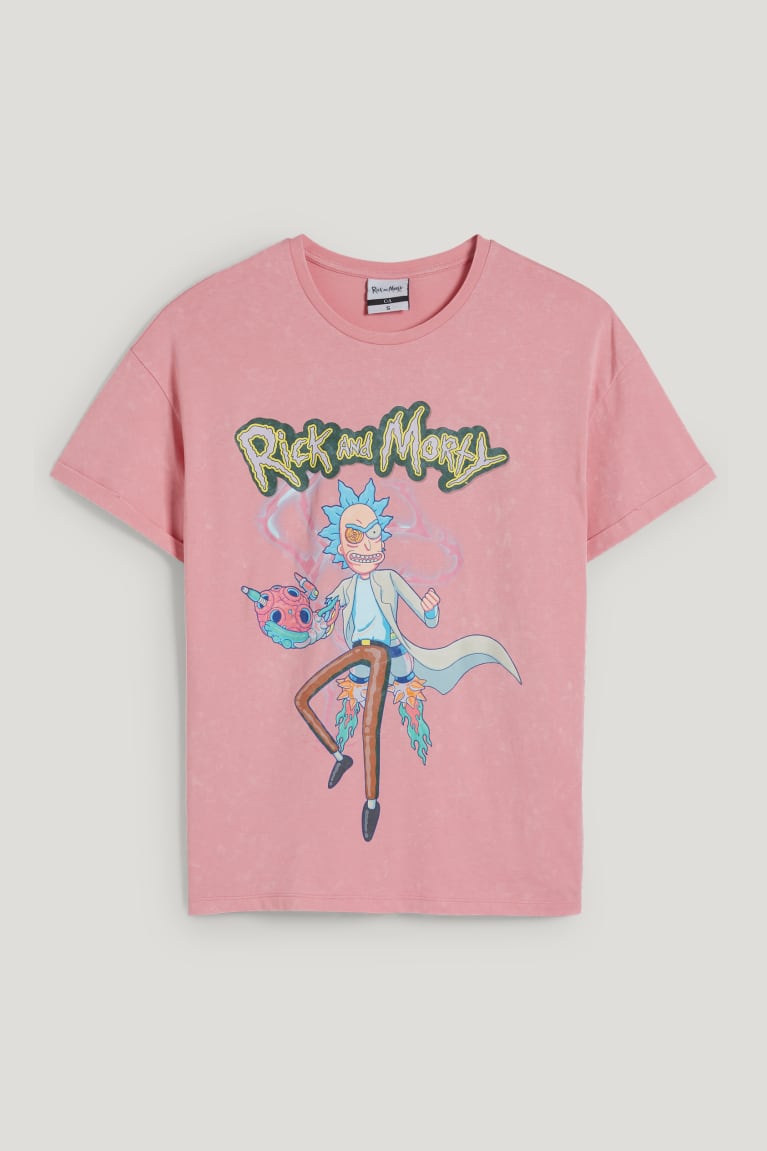 Camiseta C&A ClockhouseRick And Morty Feminino Coral | 51684JLXY