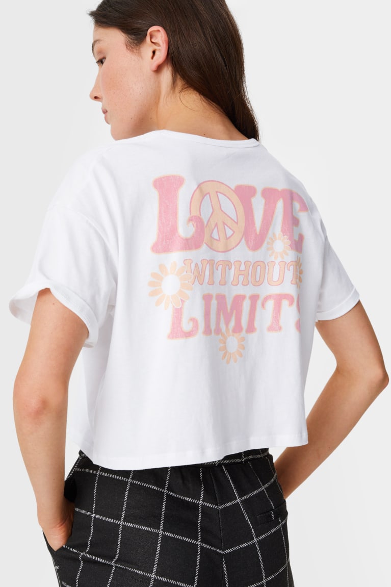 Camiseta C&A Clockhouse Feminino Branco | 37061VNGL