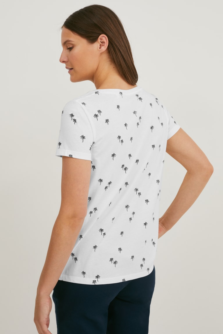 Camiseta C&A Feminino Branco | 87240KWJZ