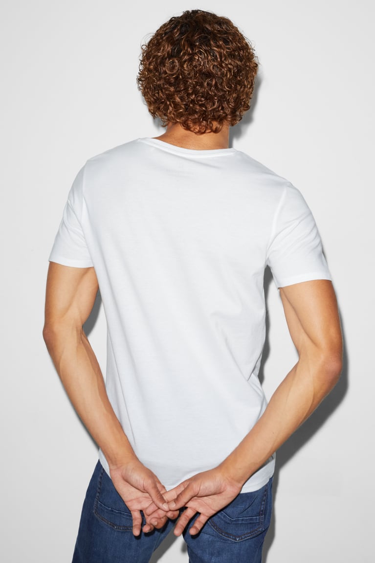 Camiseta C&A Masculino Branco | 96875DCAI