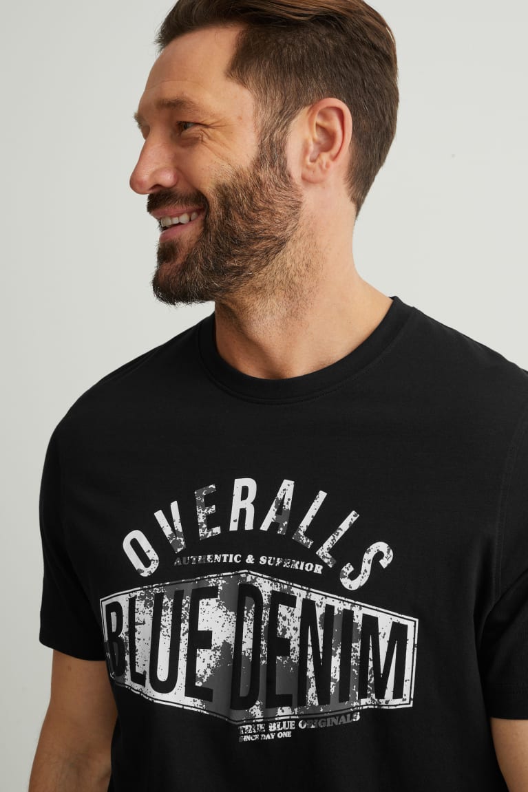 Camiseta C&A Masculino Pretas | 65324AZRO