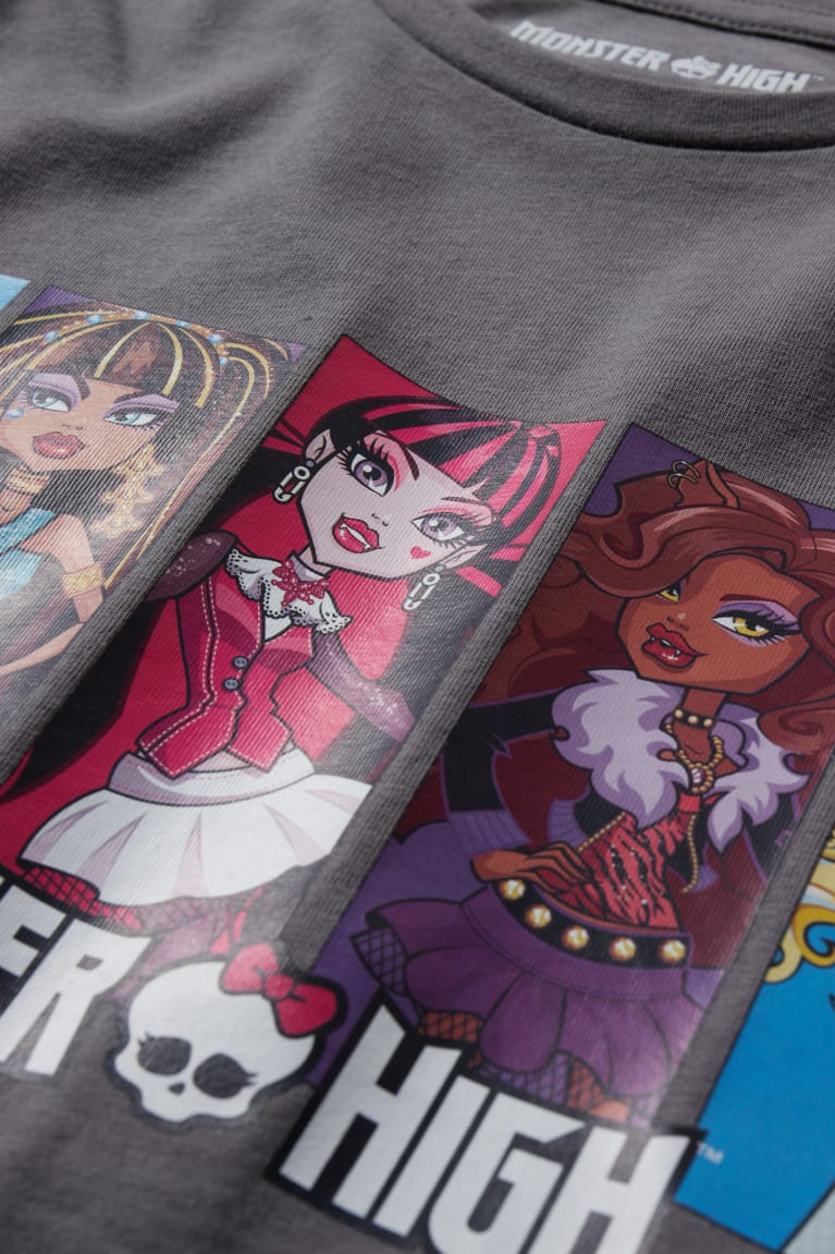 Camiseta C&A Monster High Sleeve Menina Cinzentas Escuro | 10952DGZR