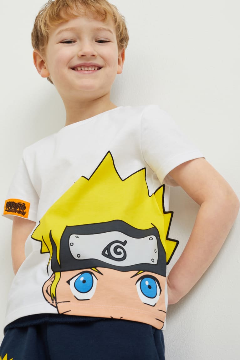 Camiseta C&A Naruto Sleeve Menino Branco | 13592SEMW