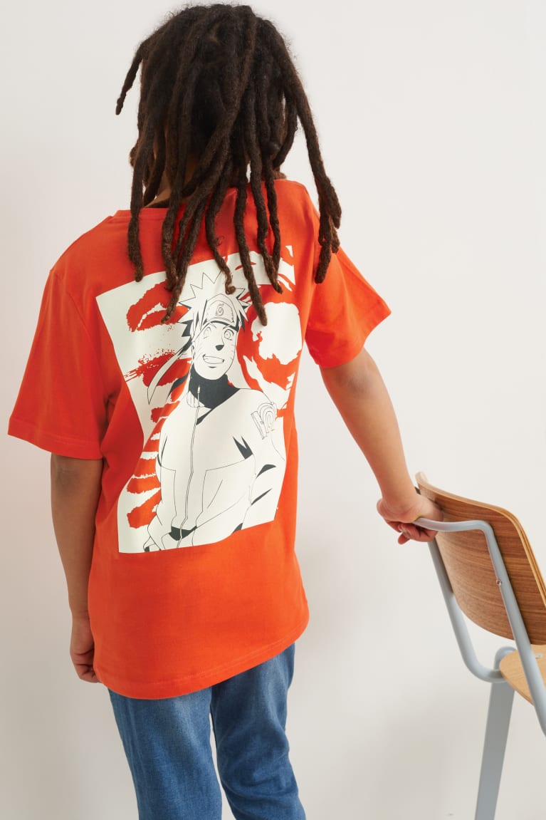 Camiseta C&A Naruto Sleeve Menino Laranja | 09741IMXW