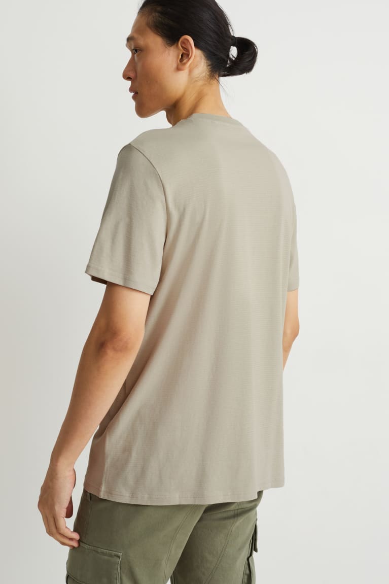 Camiseta C&A Organic Algodão Masculino Bege | 51893ODIX