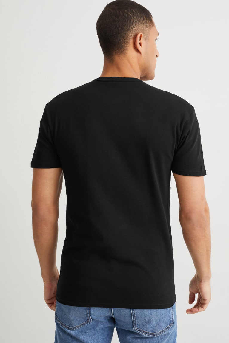 Camiseta C&A Organic Algodão Masculino Pretas | 30857LXZU