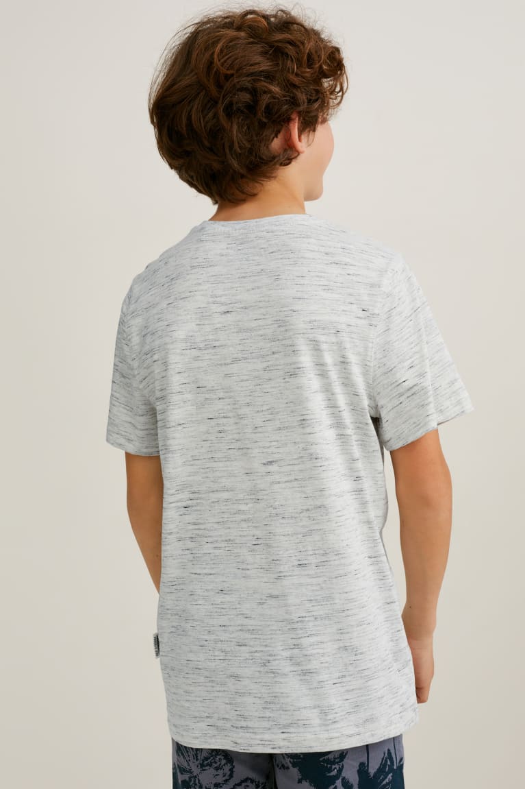 Camiseta C&A Sleeve Menino Luz Cinzentas | 34910FRJH