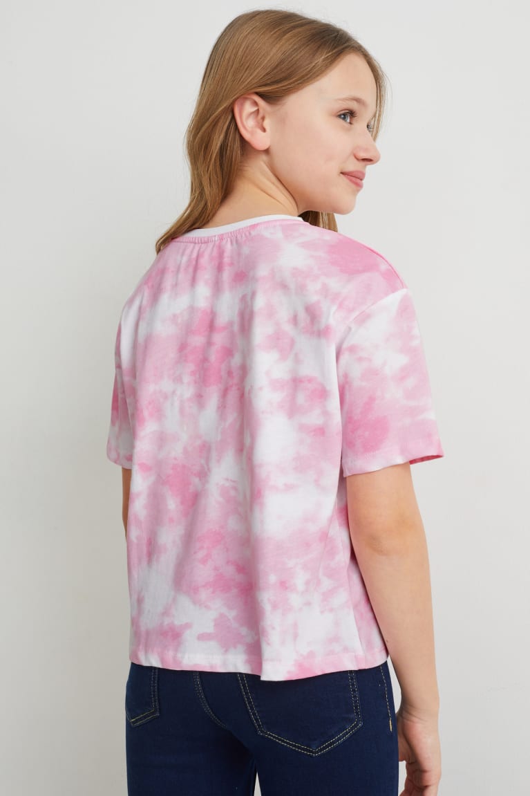 Camiseta C&A Sonic Sleeve Menina Branco Rosa | 74610UTYC