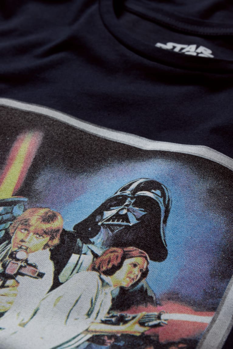 Camiseta C&A Star Wars Masculino Azuis Escuro | 39520PDTV